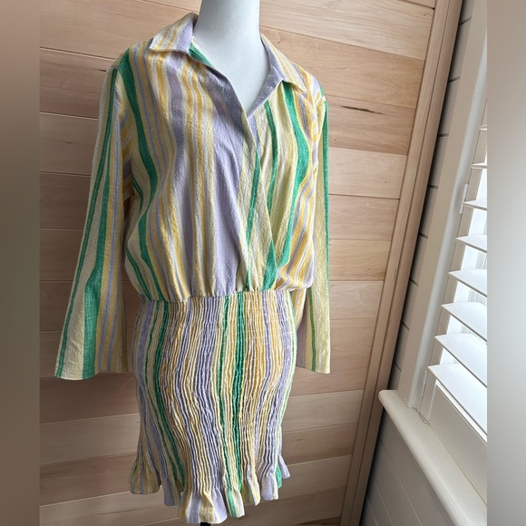 NWT Zara size large dress, with Ruchin on the bottom that is stretchy. - Picture 2 of 10